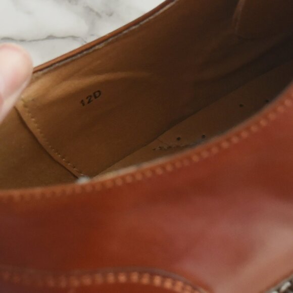 Joseph Abbound Brown Leather Oxfords Lace Up Dress Shoes Size  12 D - Picture 7 of 9